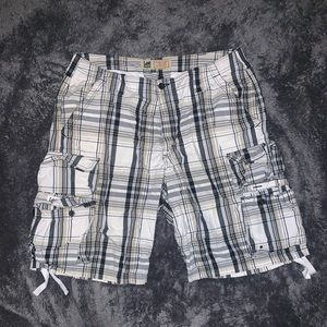 Lee Dungarees Shorts Plaid Design SIZE 36 Waist